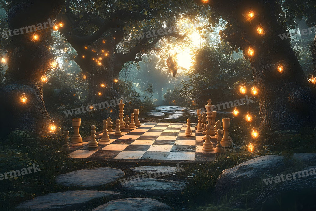 Alice Oversized Chessboard Backdrop Images
