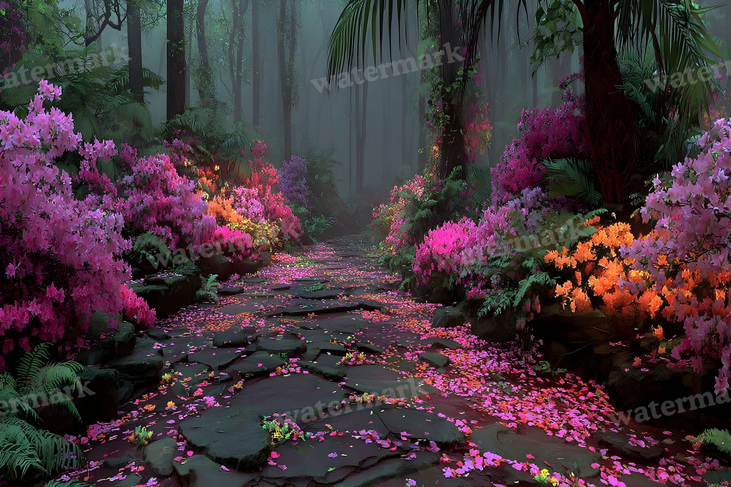 Alice Wonderland Magical Forest Backdrop Images