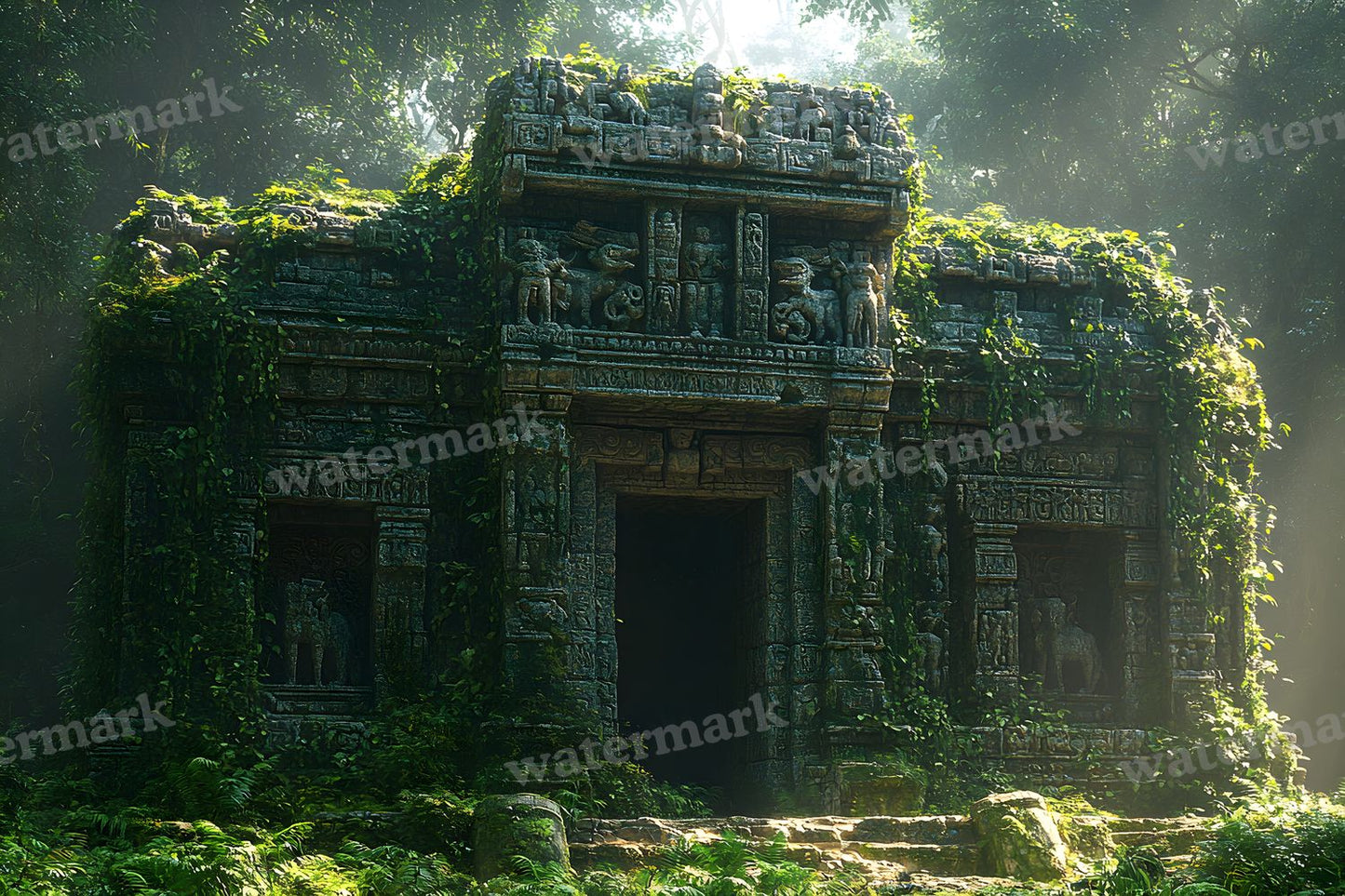 Amazonian Temple Ruins Backdrop Images