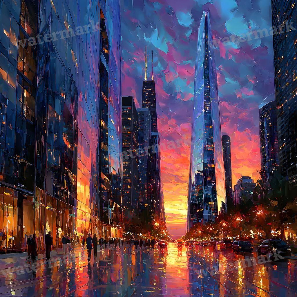 American Steampunk Cityscape Backdrop Images