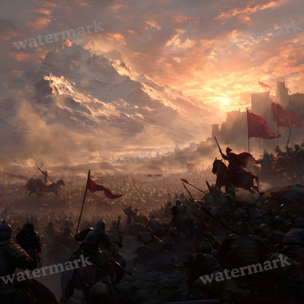 Ancient Chinese Army Battle Backdrop Images