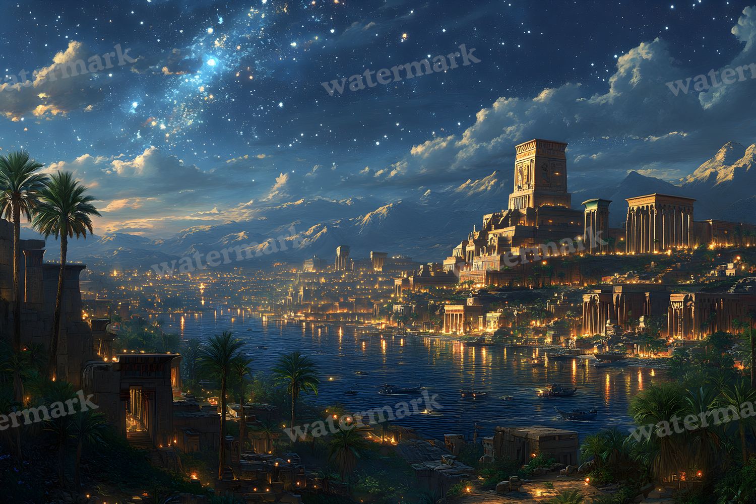 Ancient Egyptian Night Backdrop Images