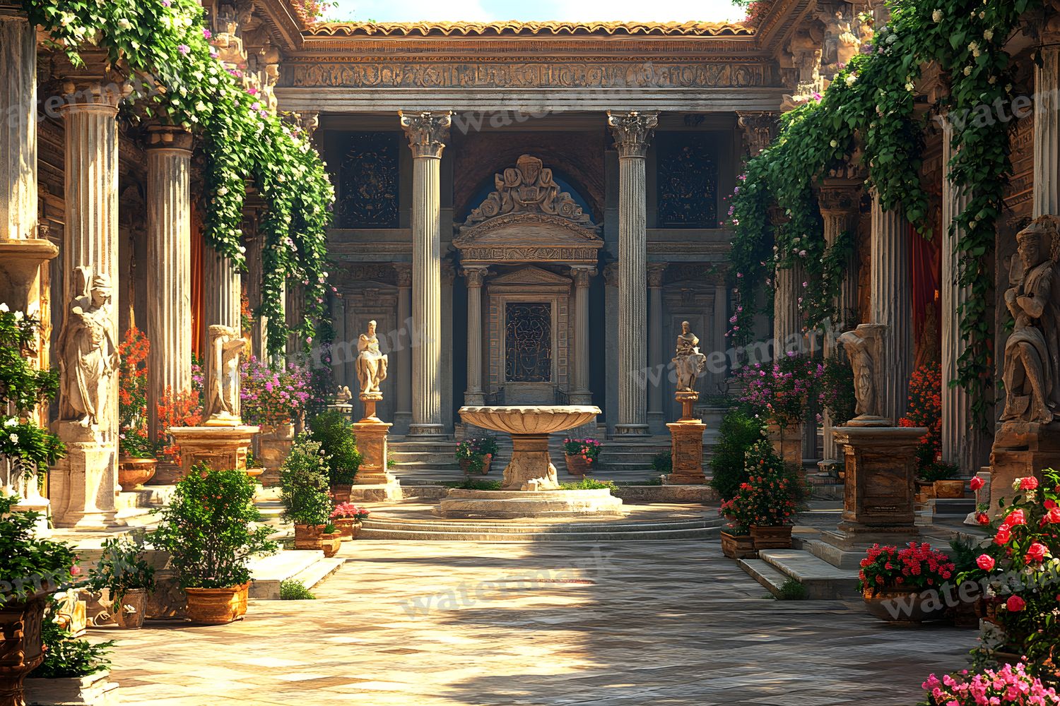 Ancient Roman Courtyard Backdrop Images