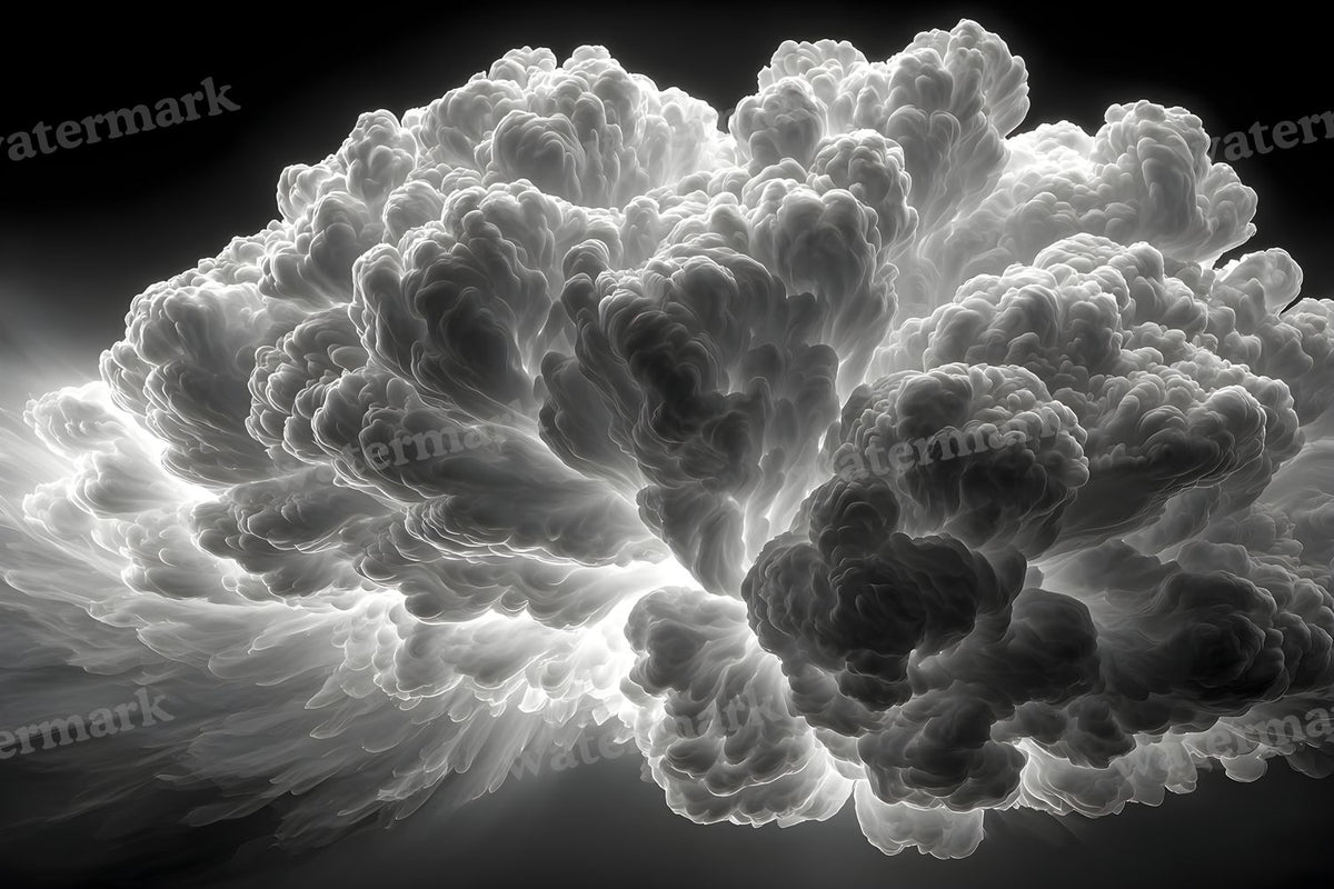 Black Smoke Texture digital photo backdrop for photo editing, preview 13