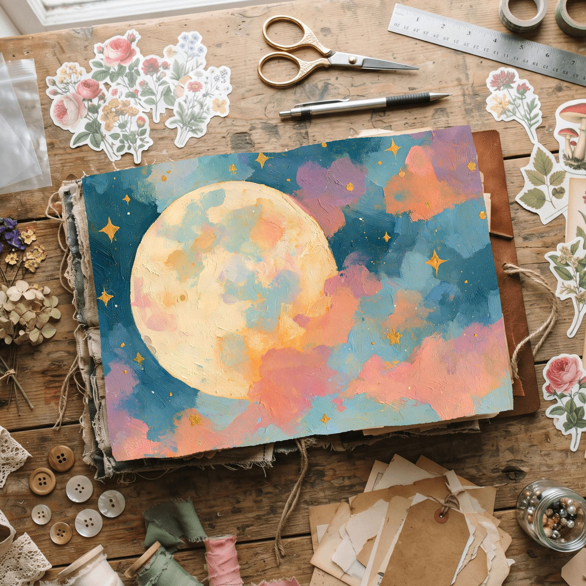 Celestial Moon Journal Paper