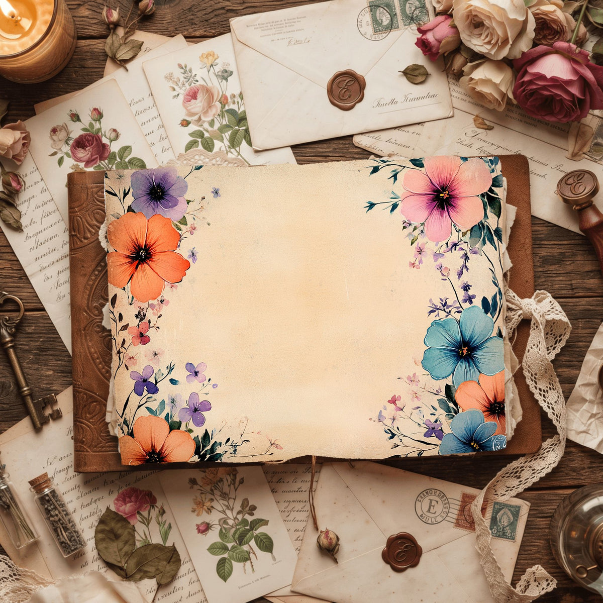Cotton Candy Wildflower Printable Paper