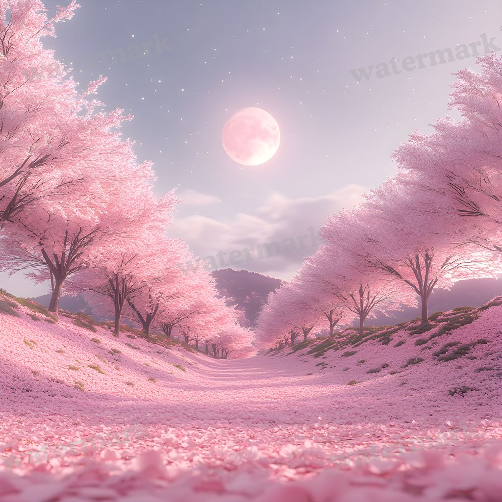 Pink Moon Backdrop Images