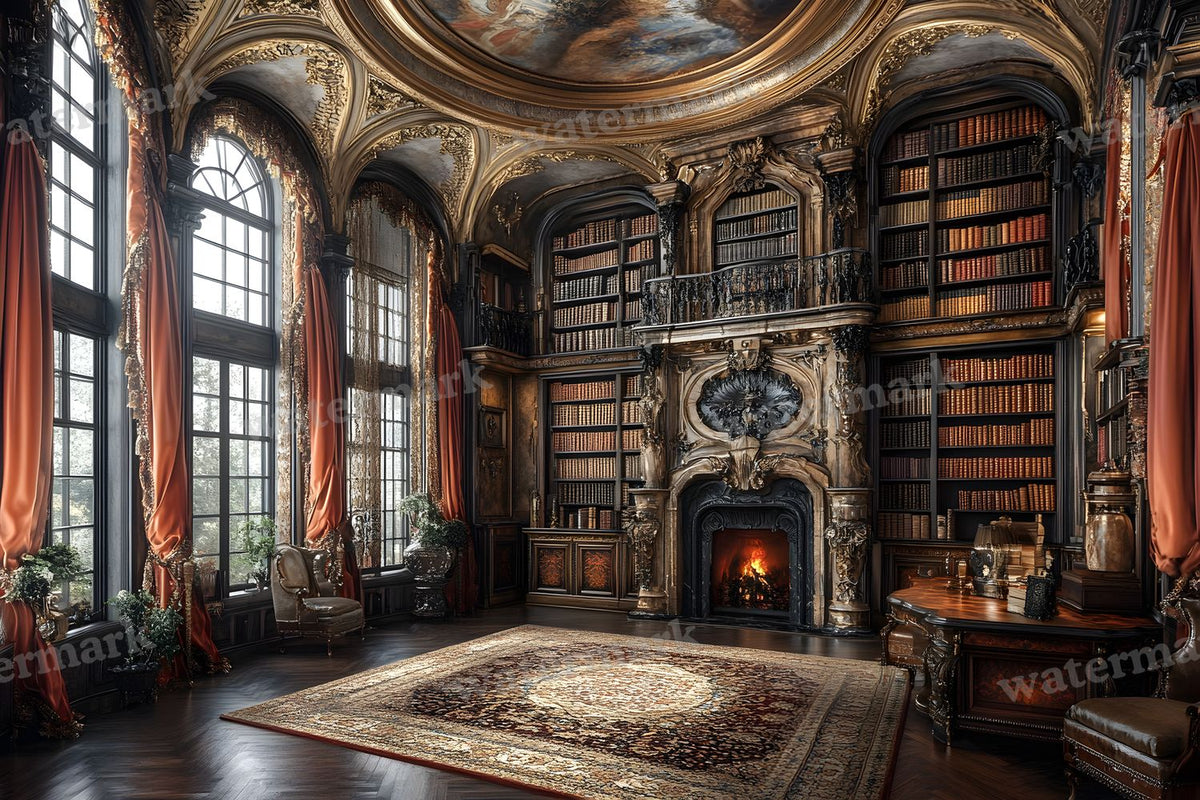 Regal Library Grandeur digital photo backdrop for photo editing, preview 13