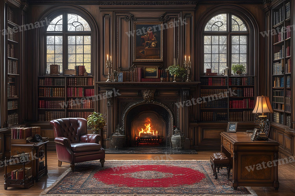 Royal Study Elegance digital photo backdrop for photo editing, preview 13