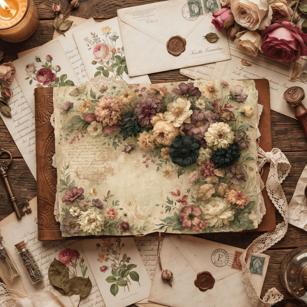 Softly Aged Vintage Writing Paper
