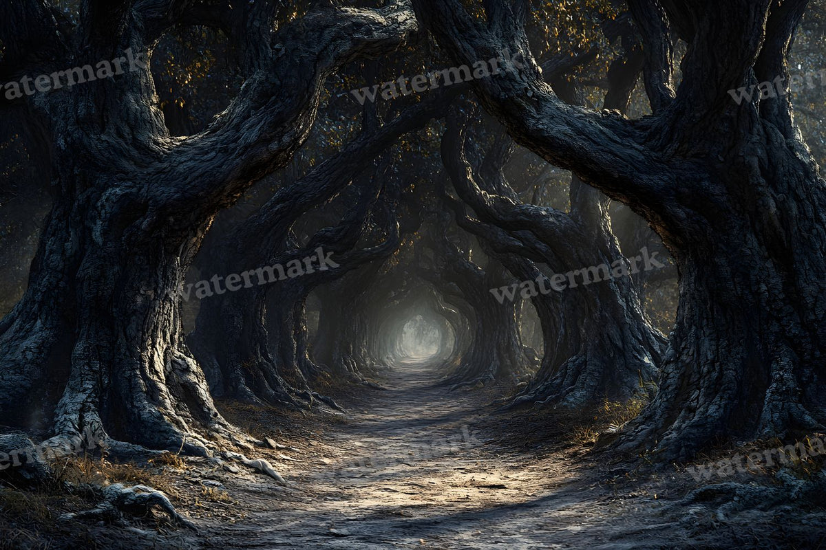 Spooky Forest digital photo backdrop for photo editing, preview 13