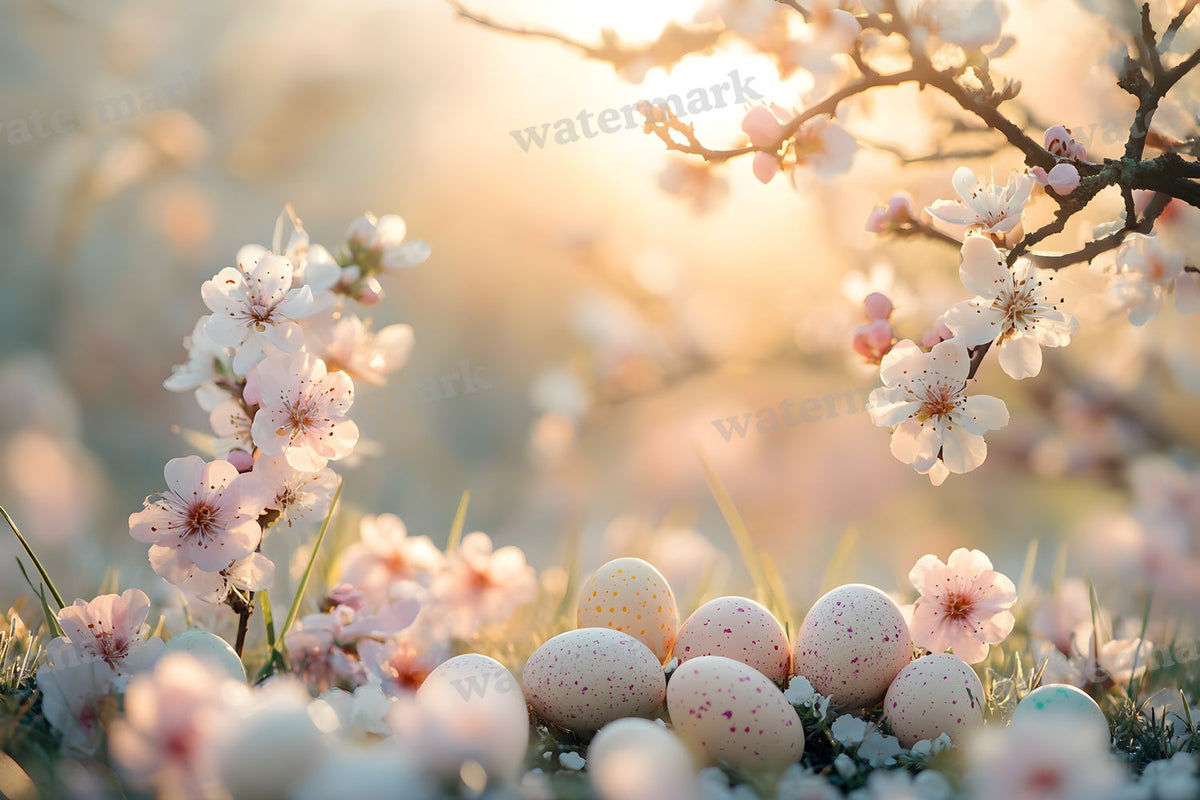 Spring Blossomeggscene Backdrop Images