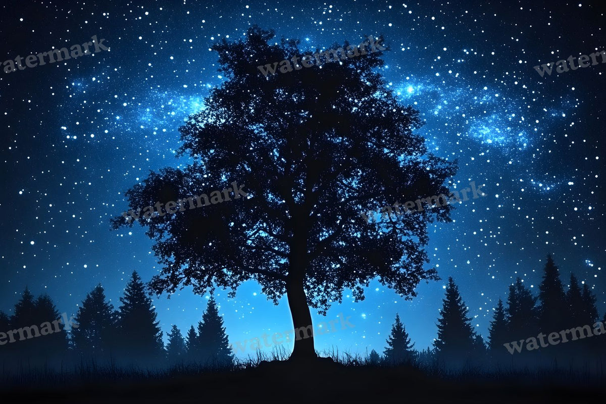 Starry Night Sky digital photo backdrop for photo editing, preview 13