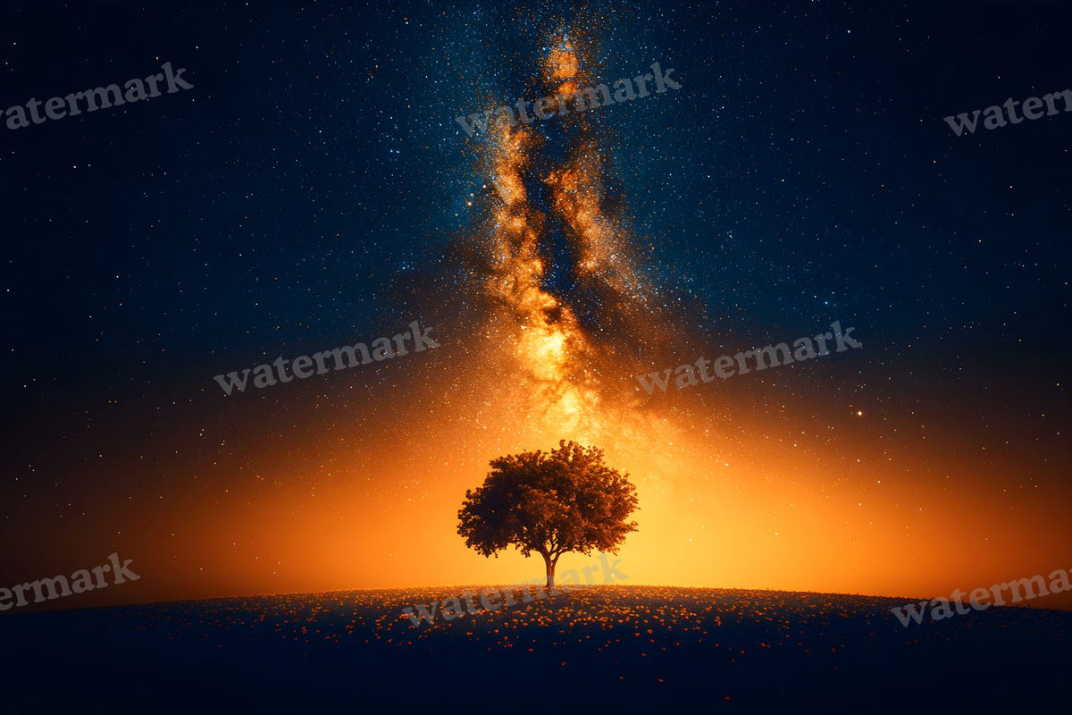 Starry Night Sky digital photo backdrop for photo editing, preview 13