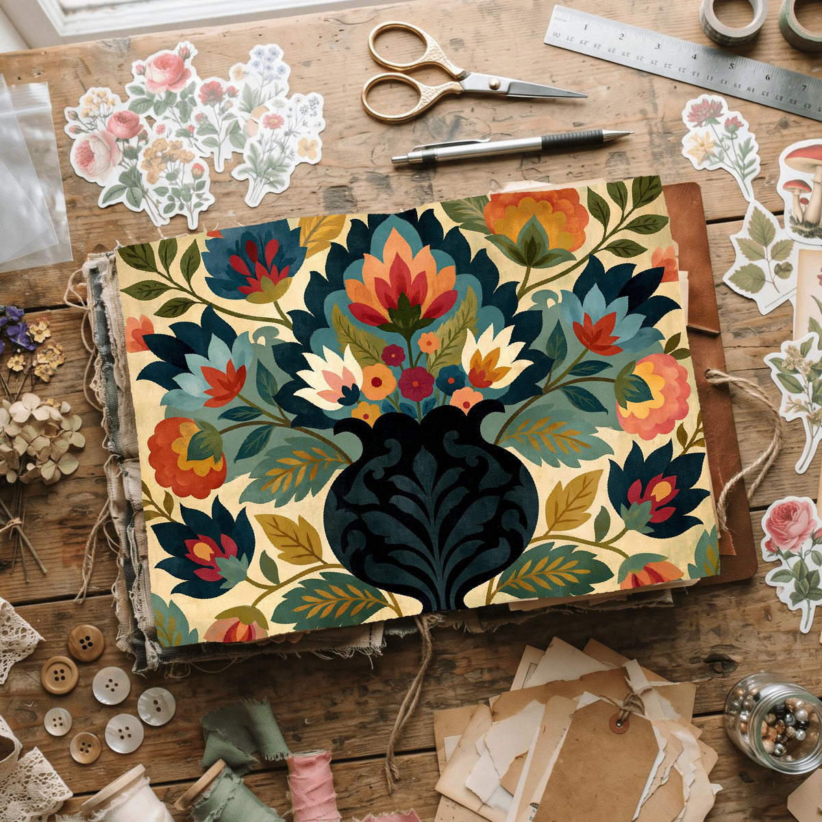 Surreal Ornamental Floral Vase