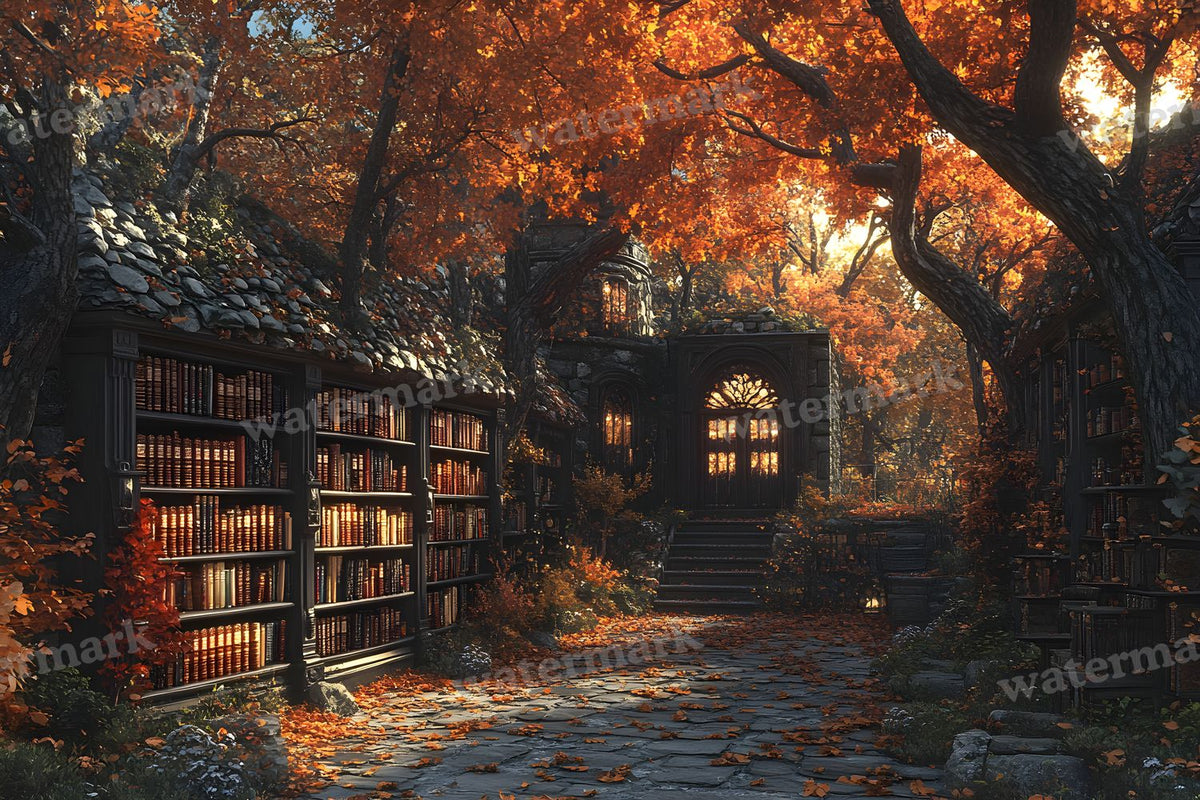 Whisper Library Forest digital photo backdrop for photo editing, preview 13