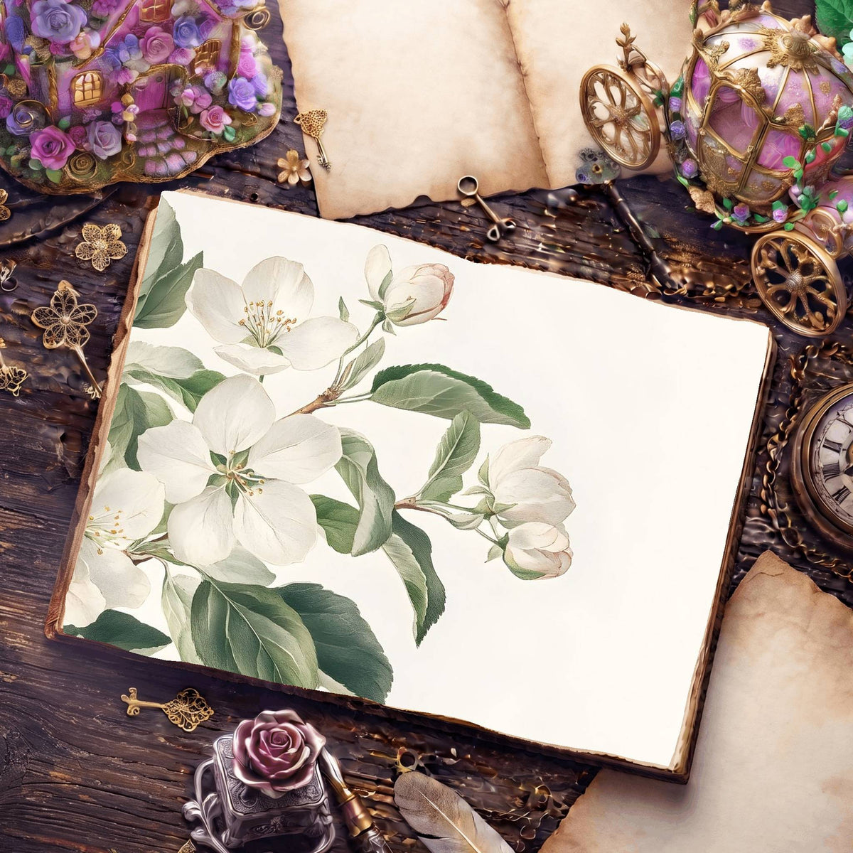 Apple Blossoms Digital Papers