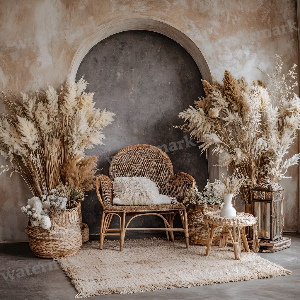 Boho Arches digital photo backdrop for photo editing, preview 13