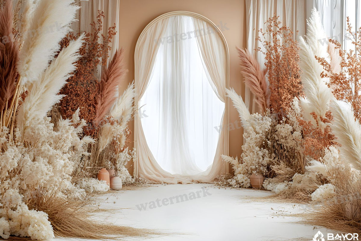 Boho Beige Backdrop Images