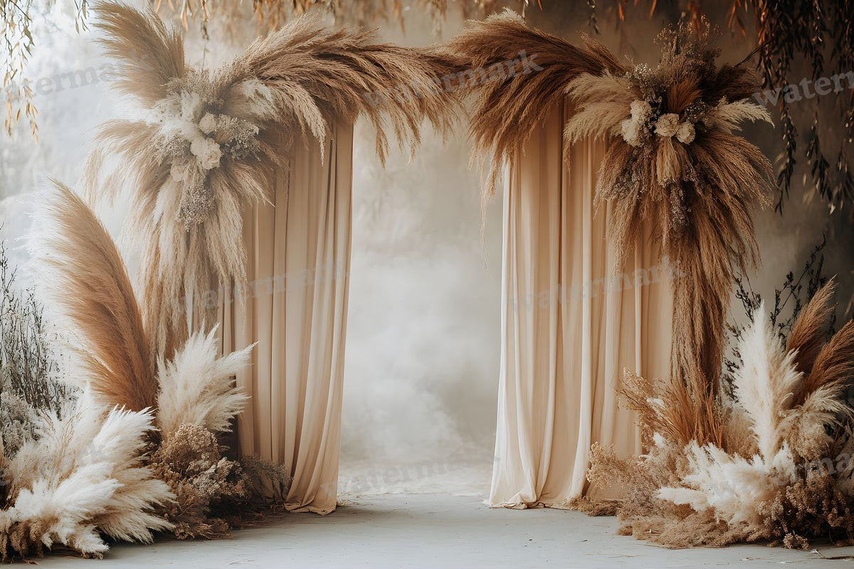 Boho Pampaarch Backdrop Images
