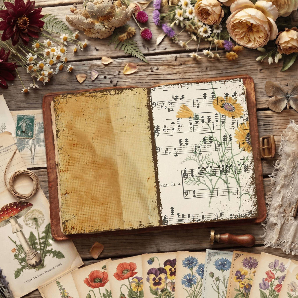 Botanical Illustrations Digital Papers