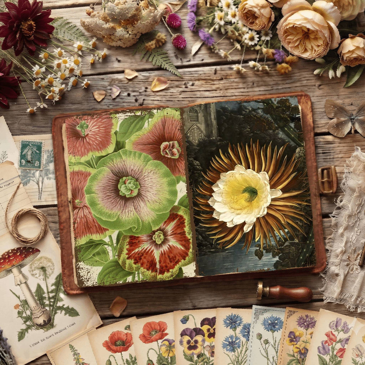 Botanical Illustrations Digital Papers