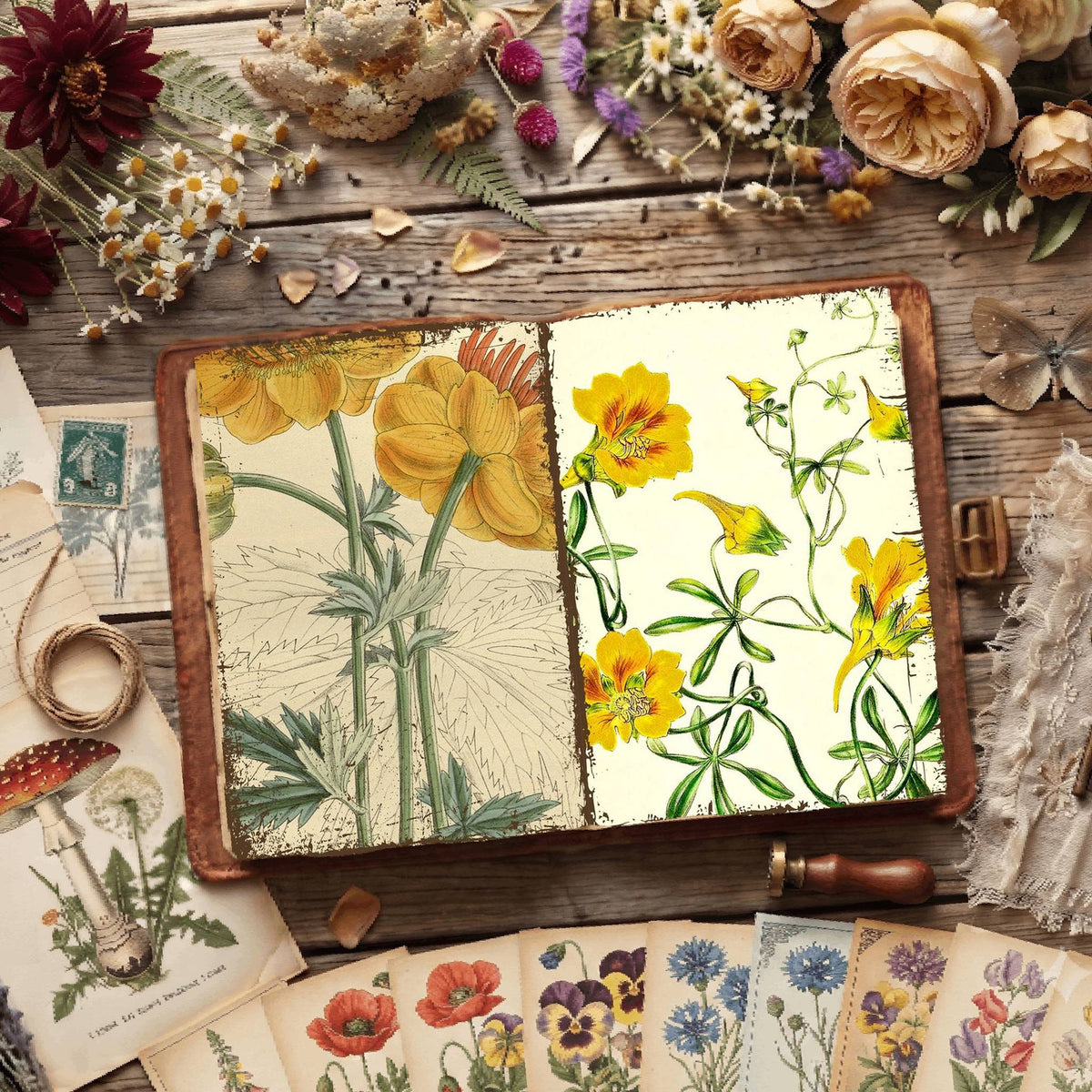 Botanical Illustrations Digital Papers