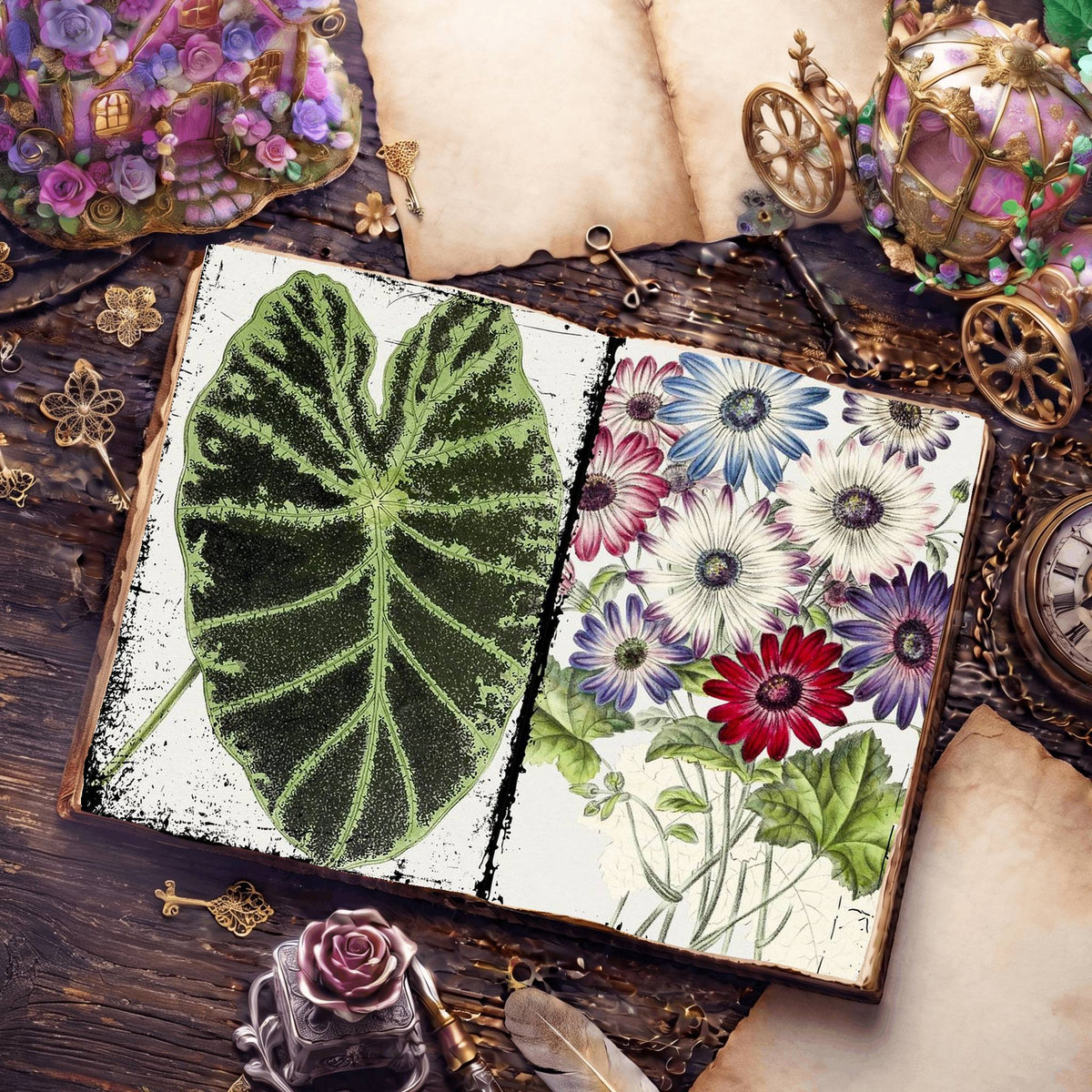 Botanical Illustrations Digital Papers