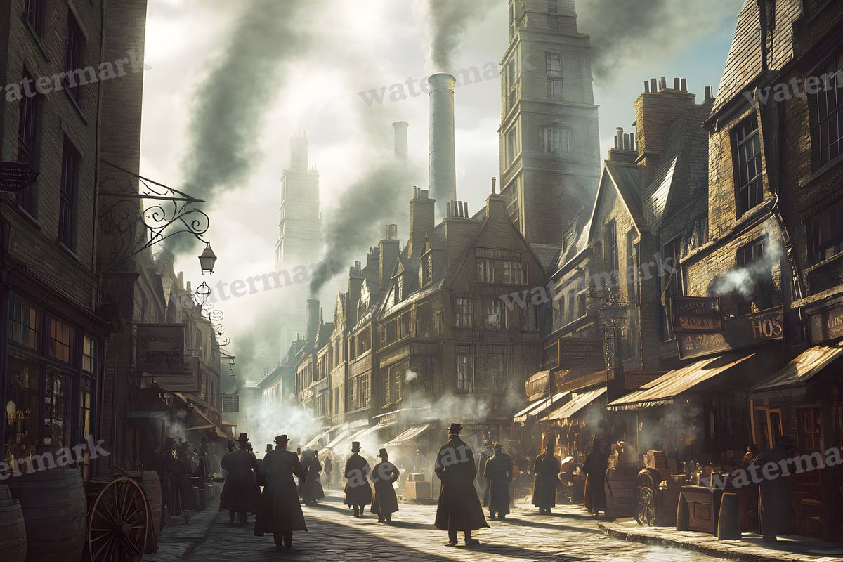 Bustling Dickensstreets Backdrop Images