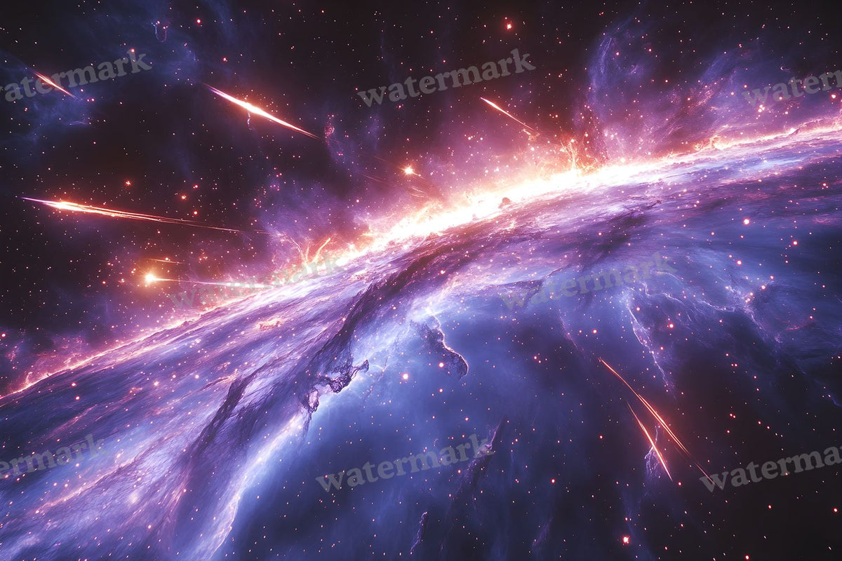 Celestial Galaxy Glow digital photo backdrop for photo editing, preview 13