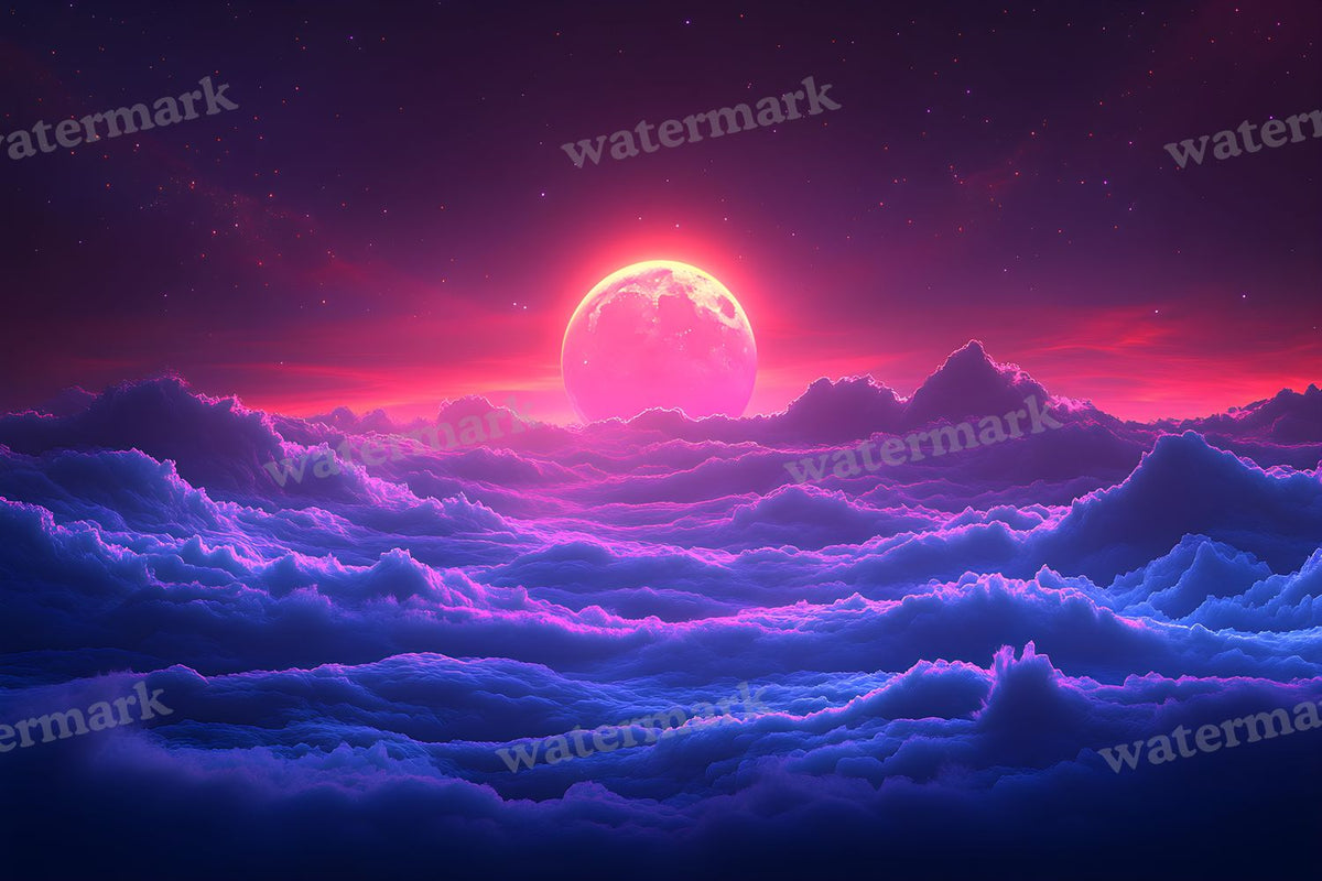 Celestial Glow Scene digital photo backdrop for photo editing, preview 13