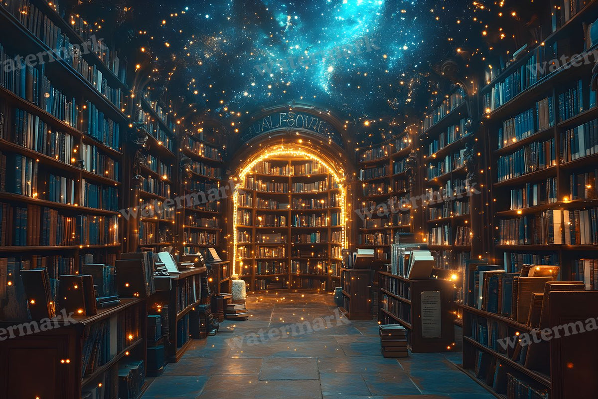 Celestial Library Dream Backdrop Images