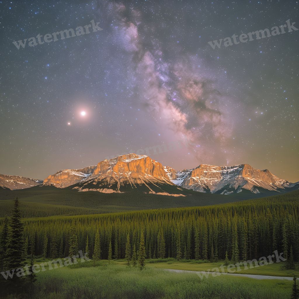 Celestial Moonlit digital photo backdrop for photo editing, preview 13