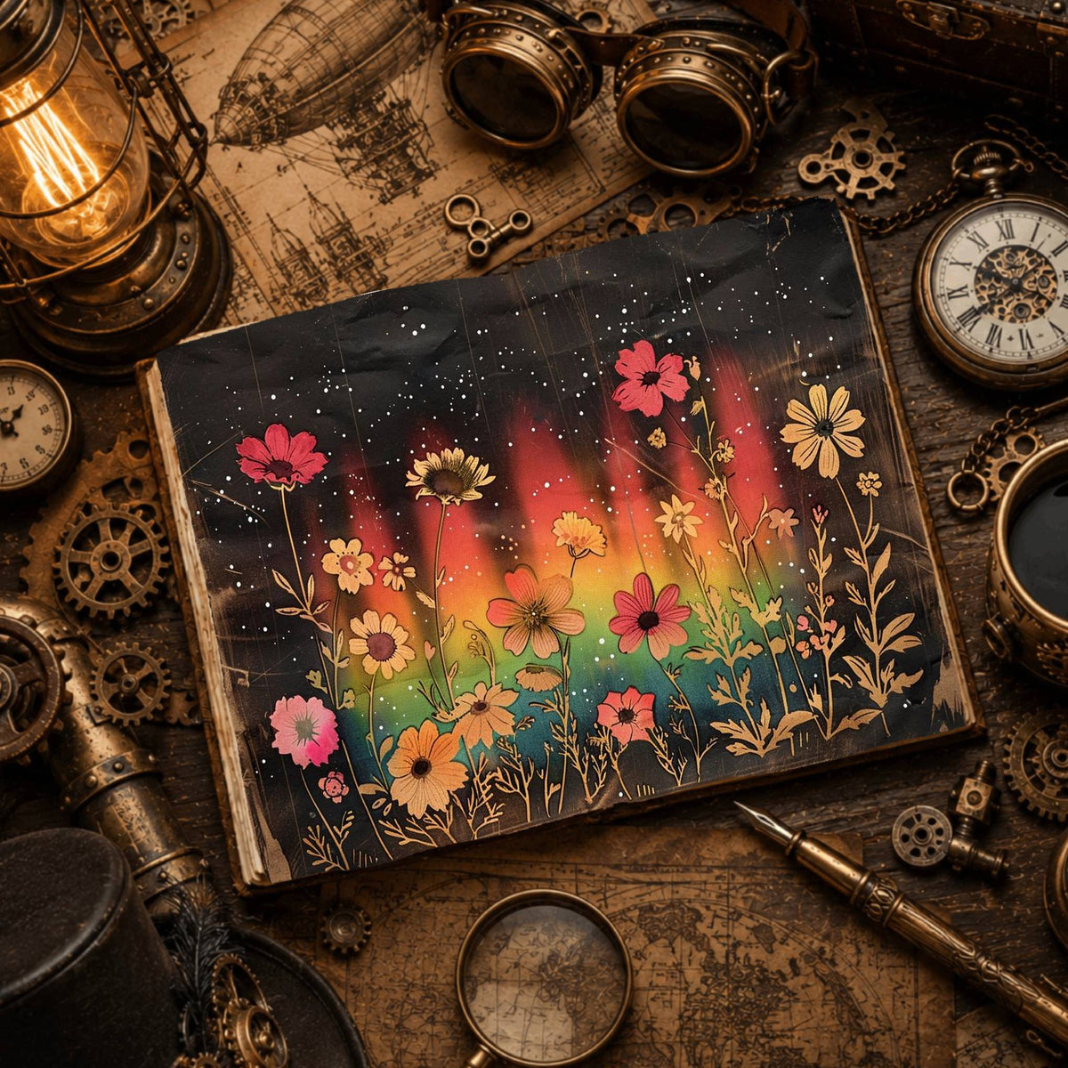 Celestial Wildflowers Digital Papers