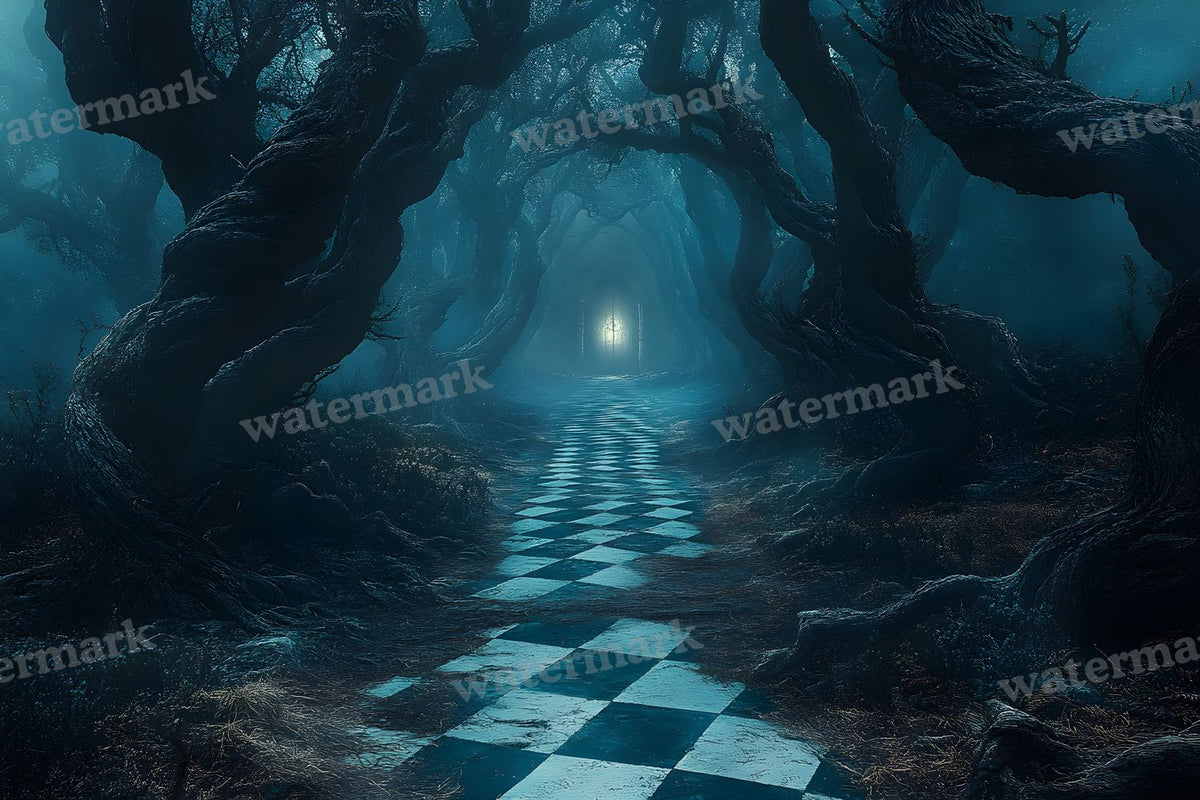 Checkered Garden Path Backdrop Images