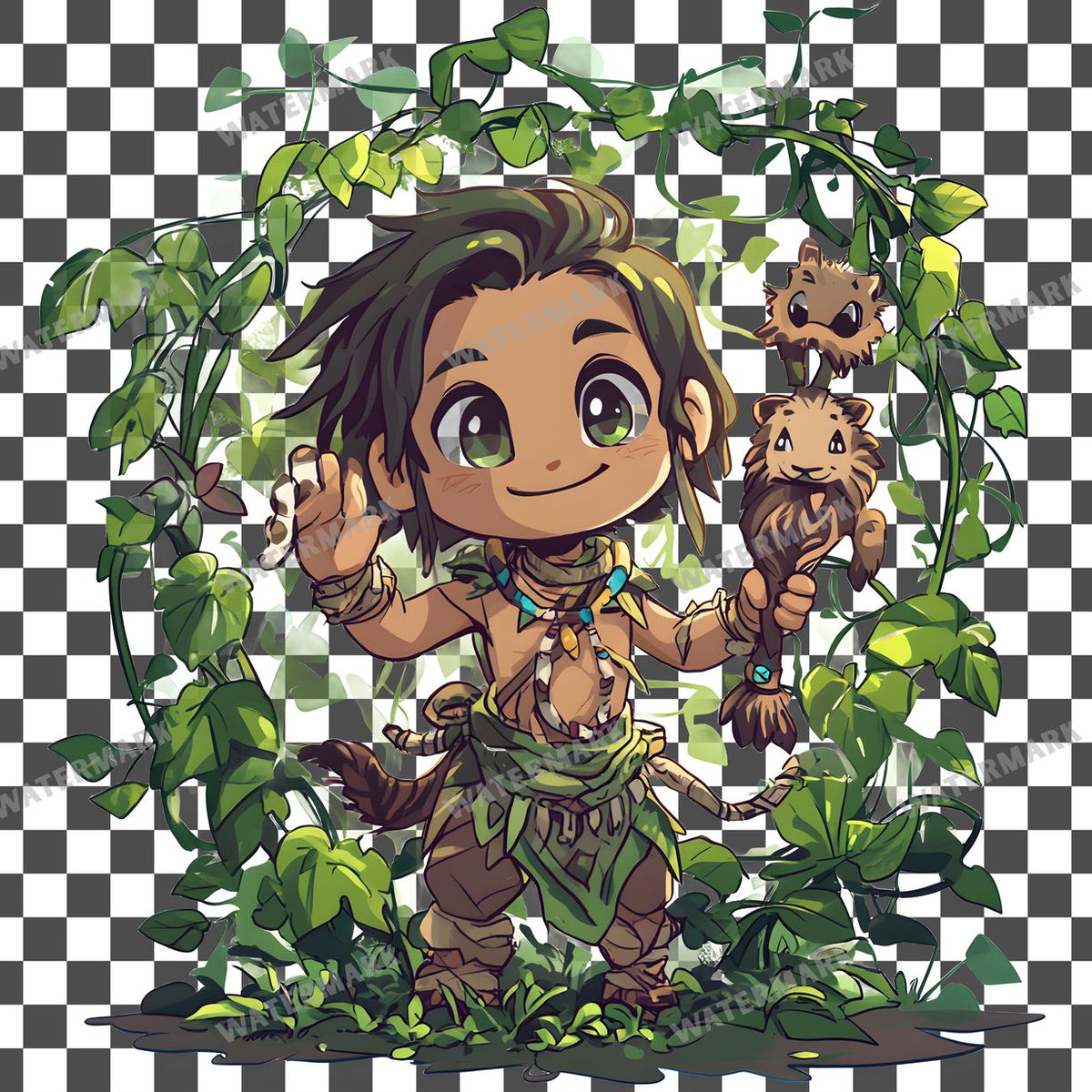 Chibi Jungle Clipart Pngs