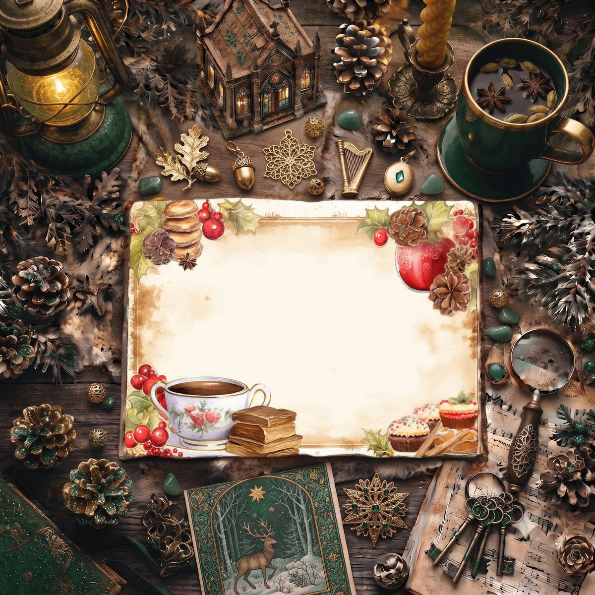 Christmas Desserts Digital Papers