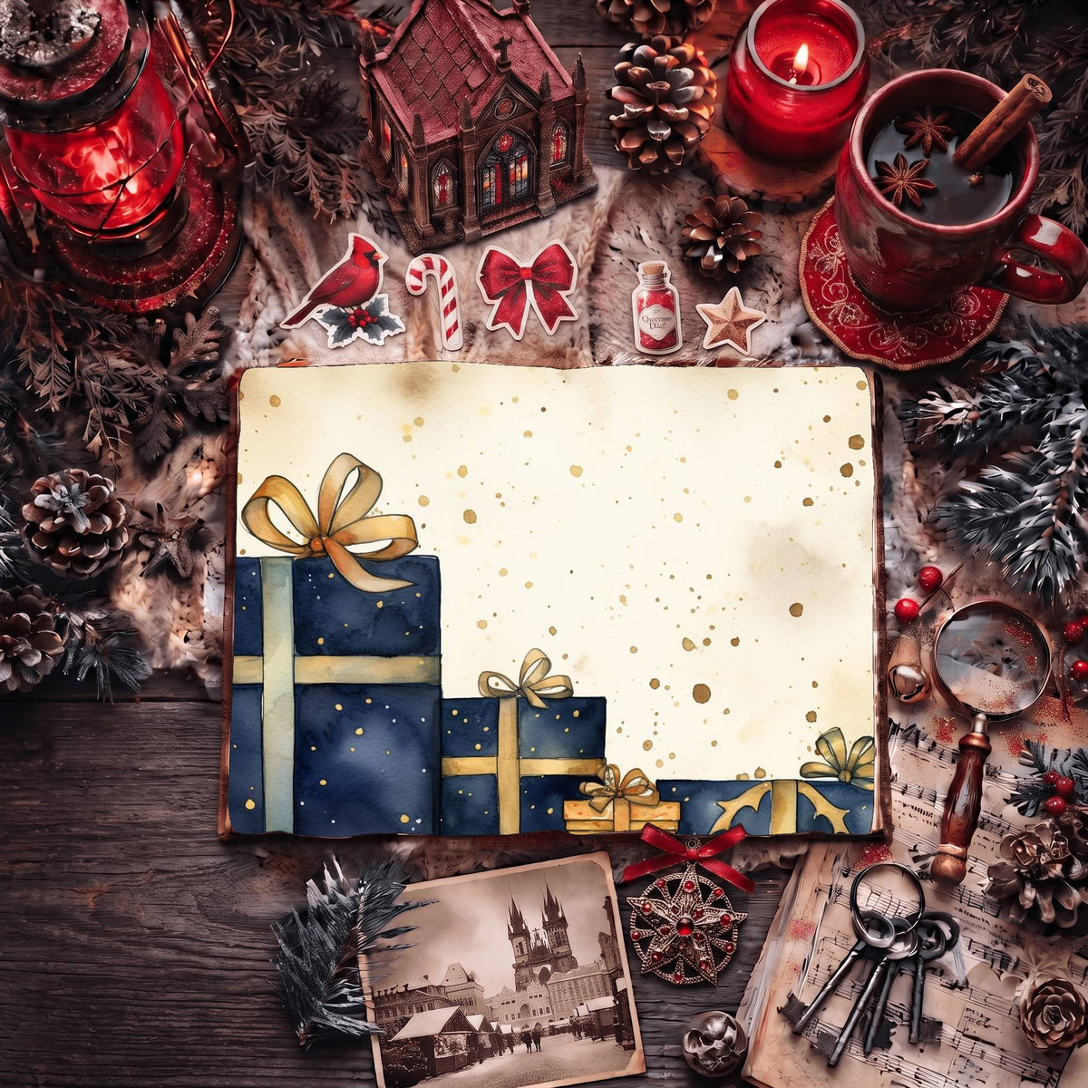 Christmas Gifts Digital Papers