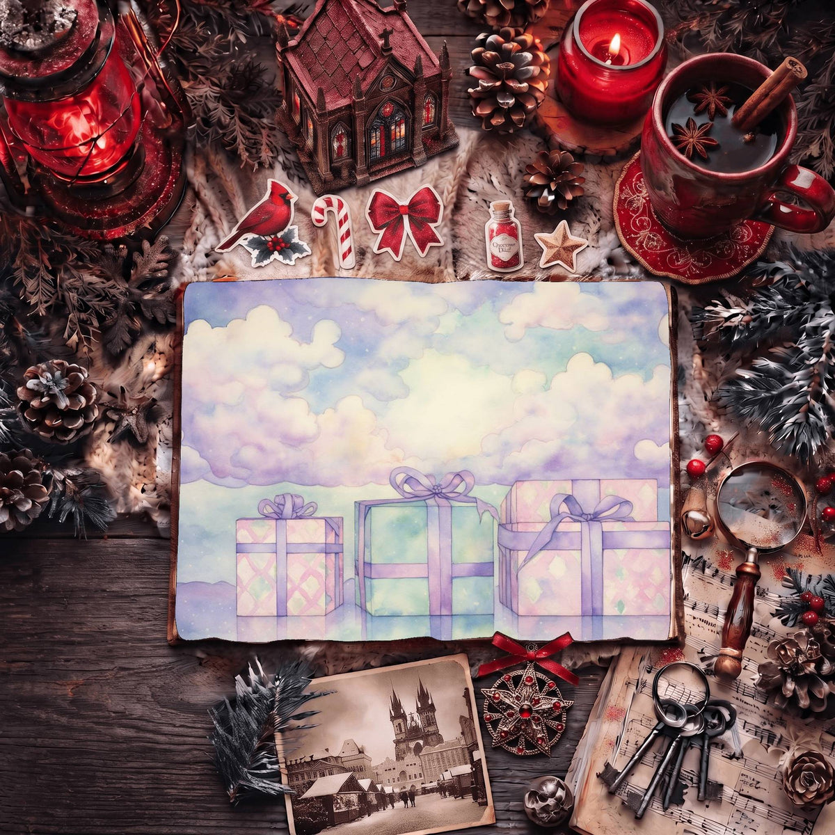 Christmas Gifts printable junk journal paper, page preview 14