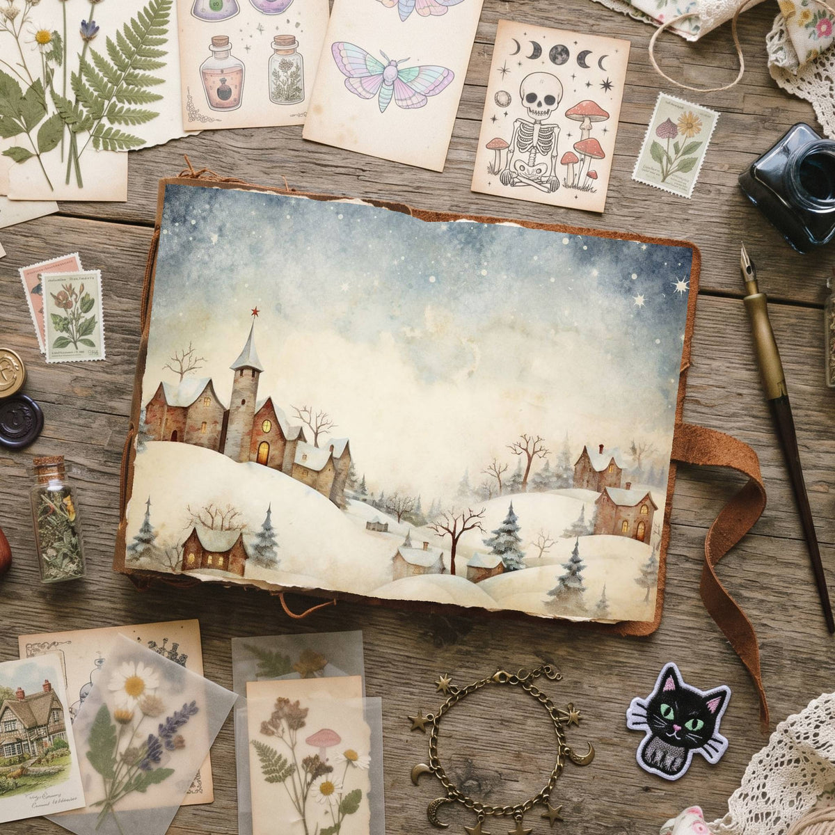 Christmas Snow Digital Papers