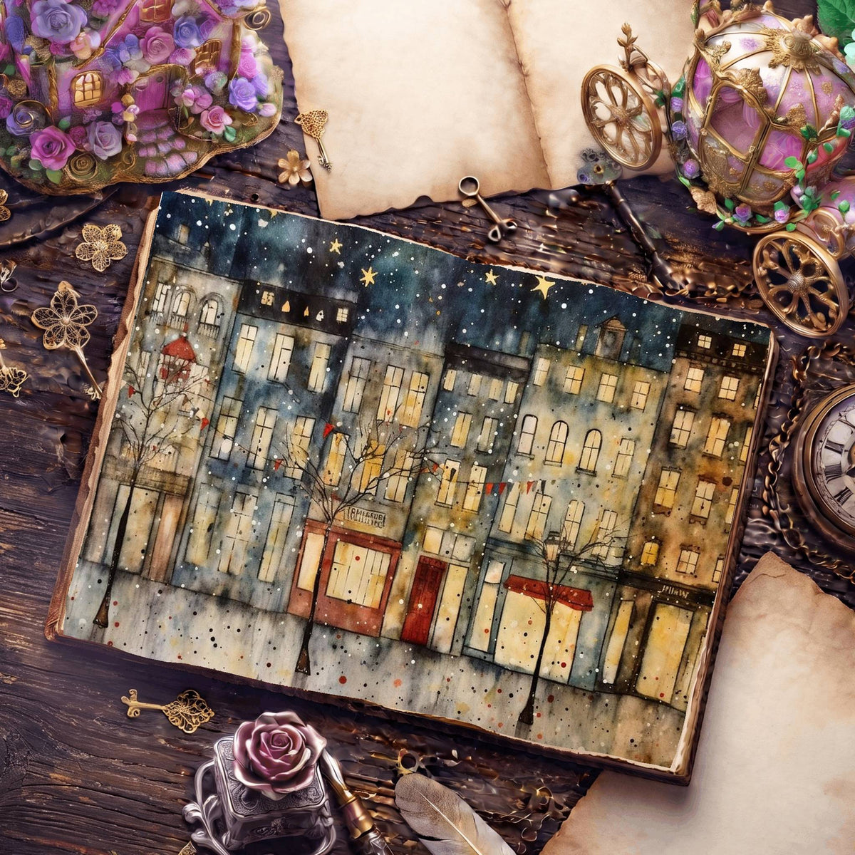 Christmas Street Digital Papers