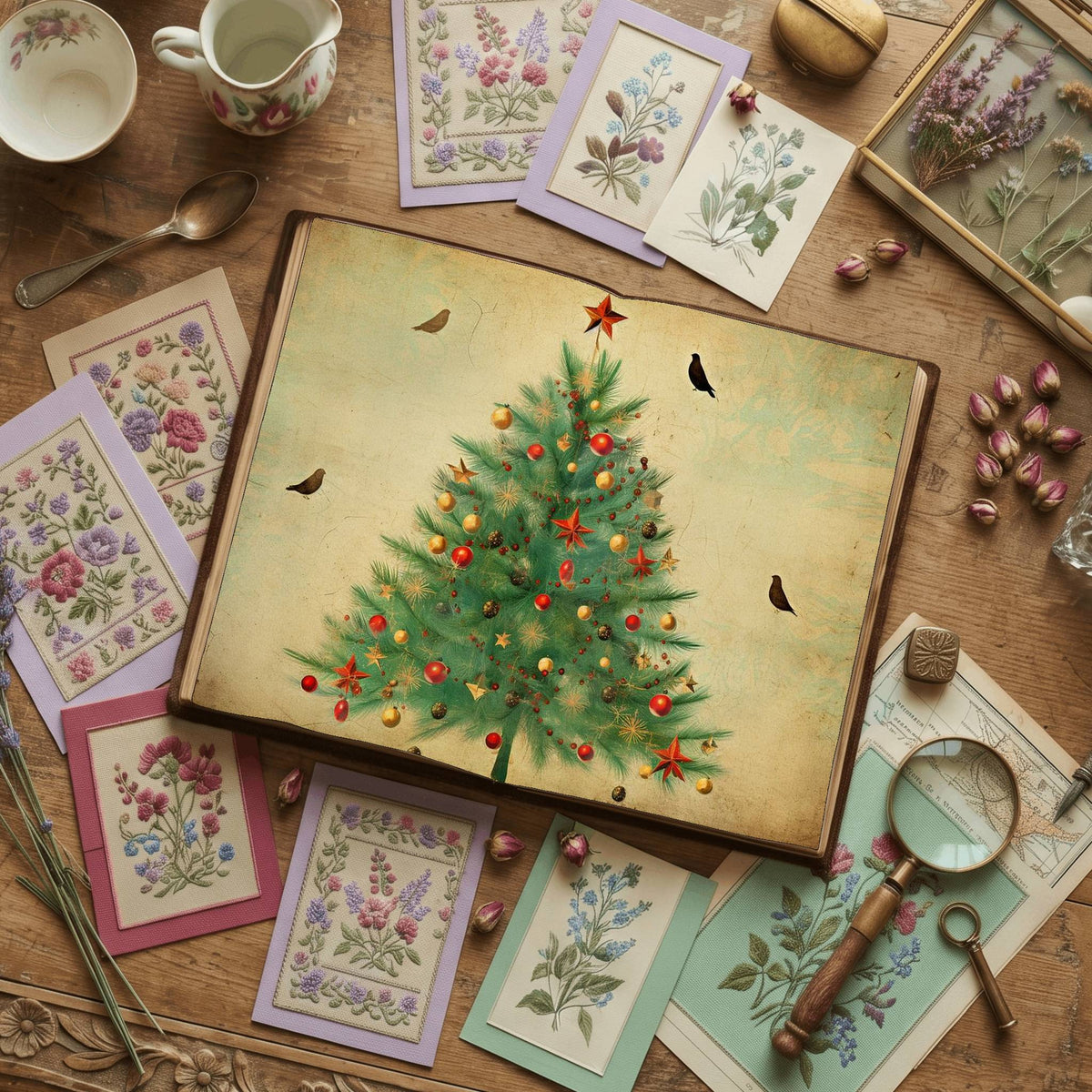 Christmas Trees Digital Papers