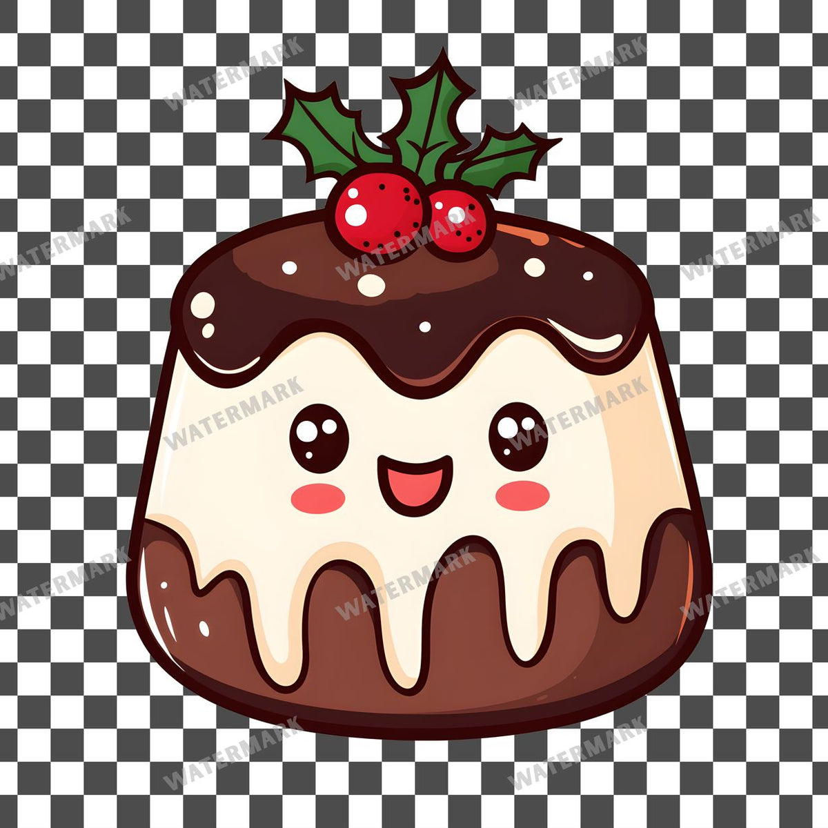 Christmas Kawaii Style Clipart Pngs
