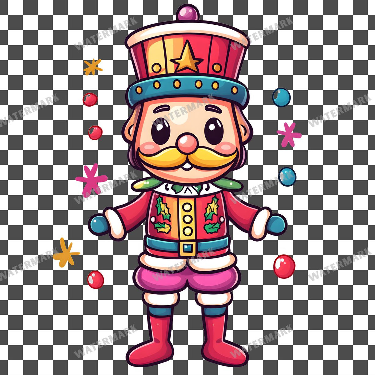 Christmas Kawaii Style Clipart Pngs