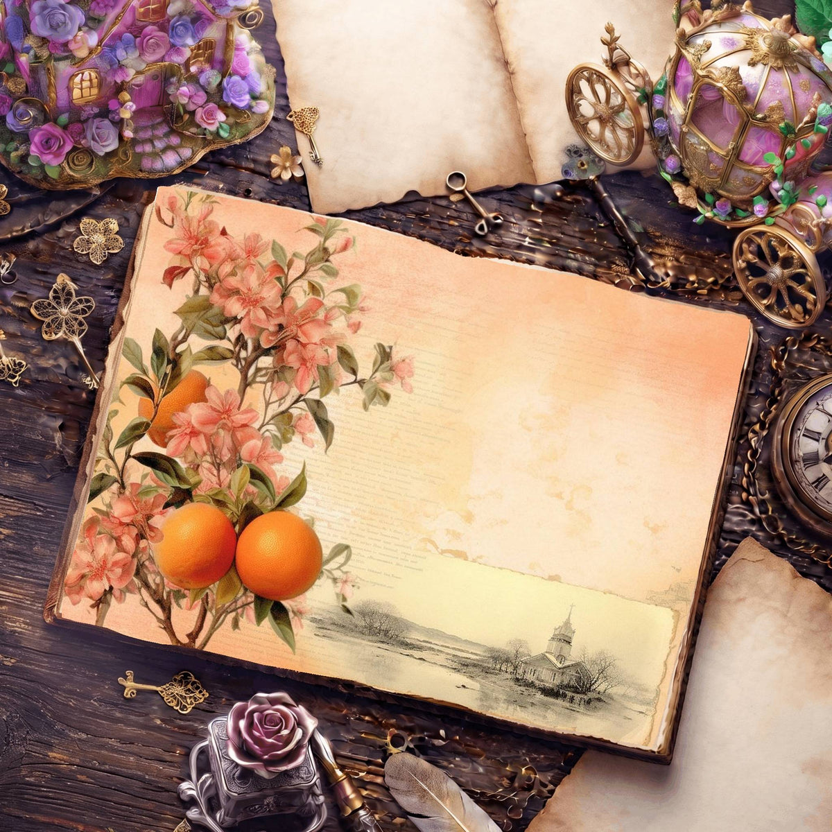 Citrus Fruit Digital Papers