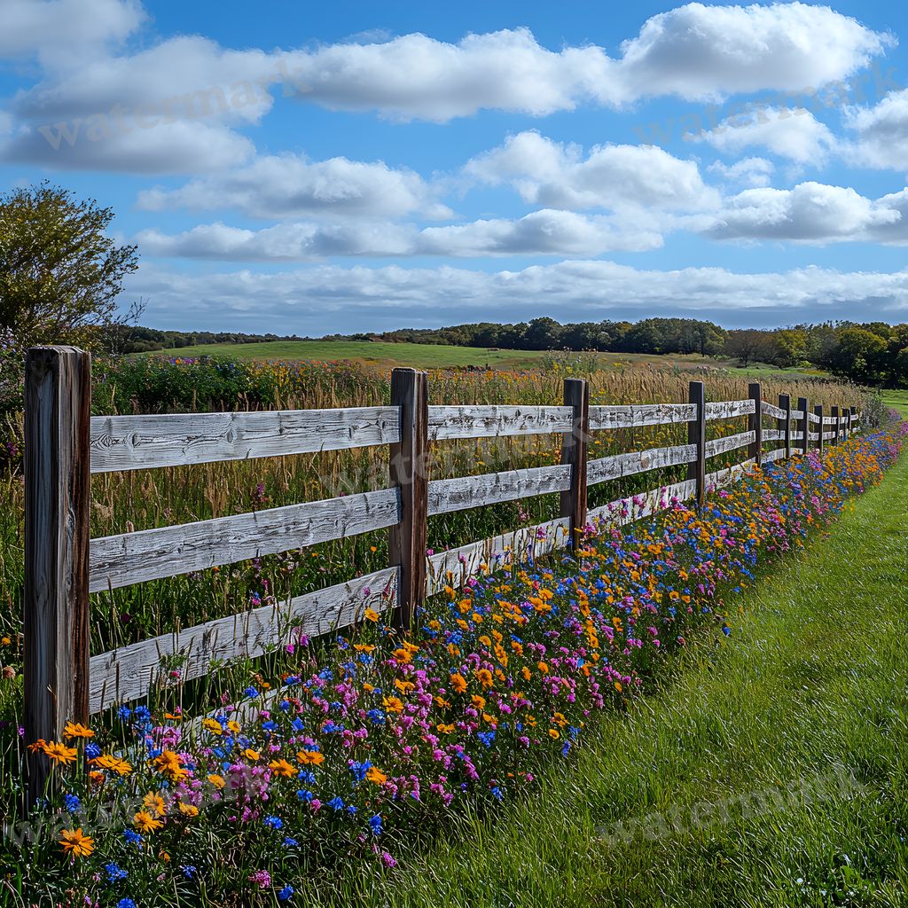 Classic Fence Line Backdrop Images