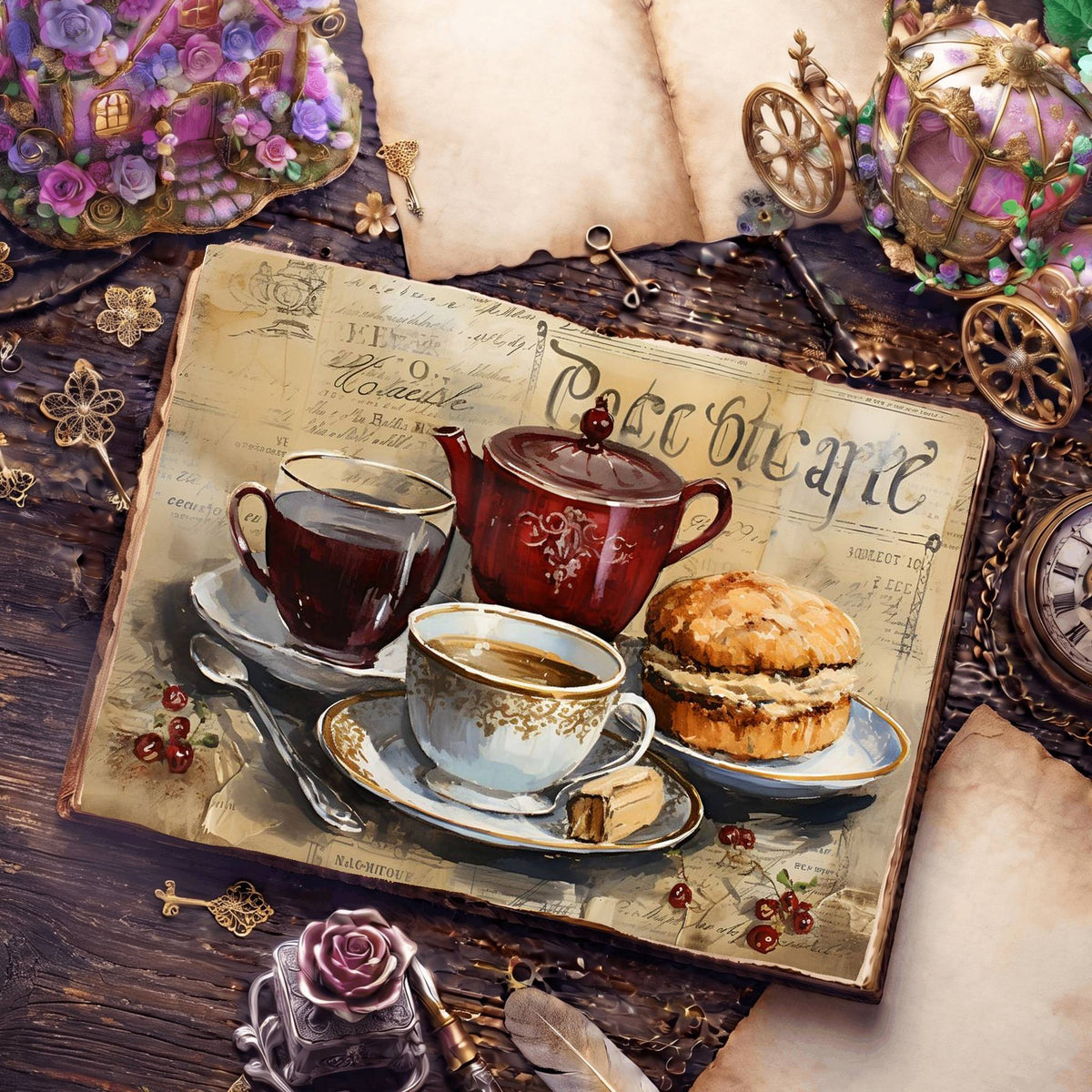 Coffee Cups Digital Papers