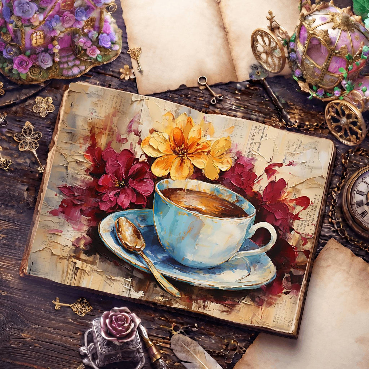 Coffee Cups Digital Papers