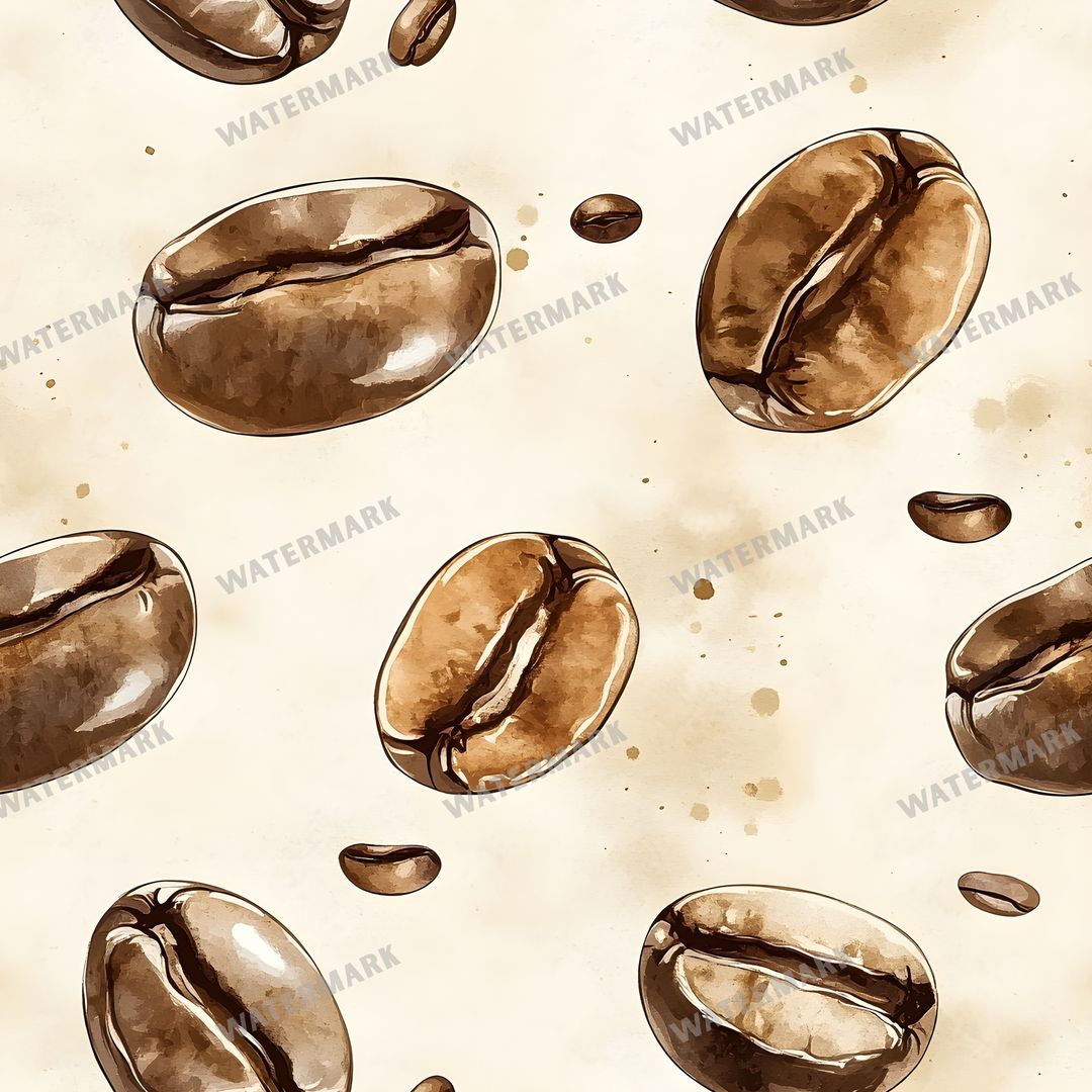 Coffee seamless pattern digital paper, repeating design 14