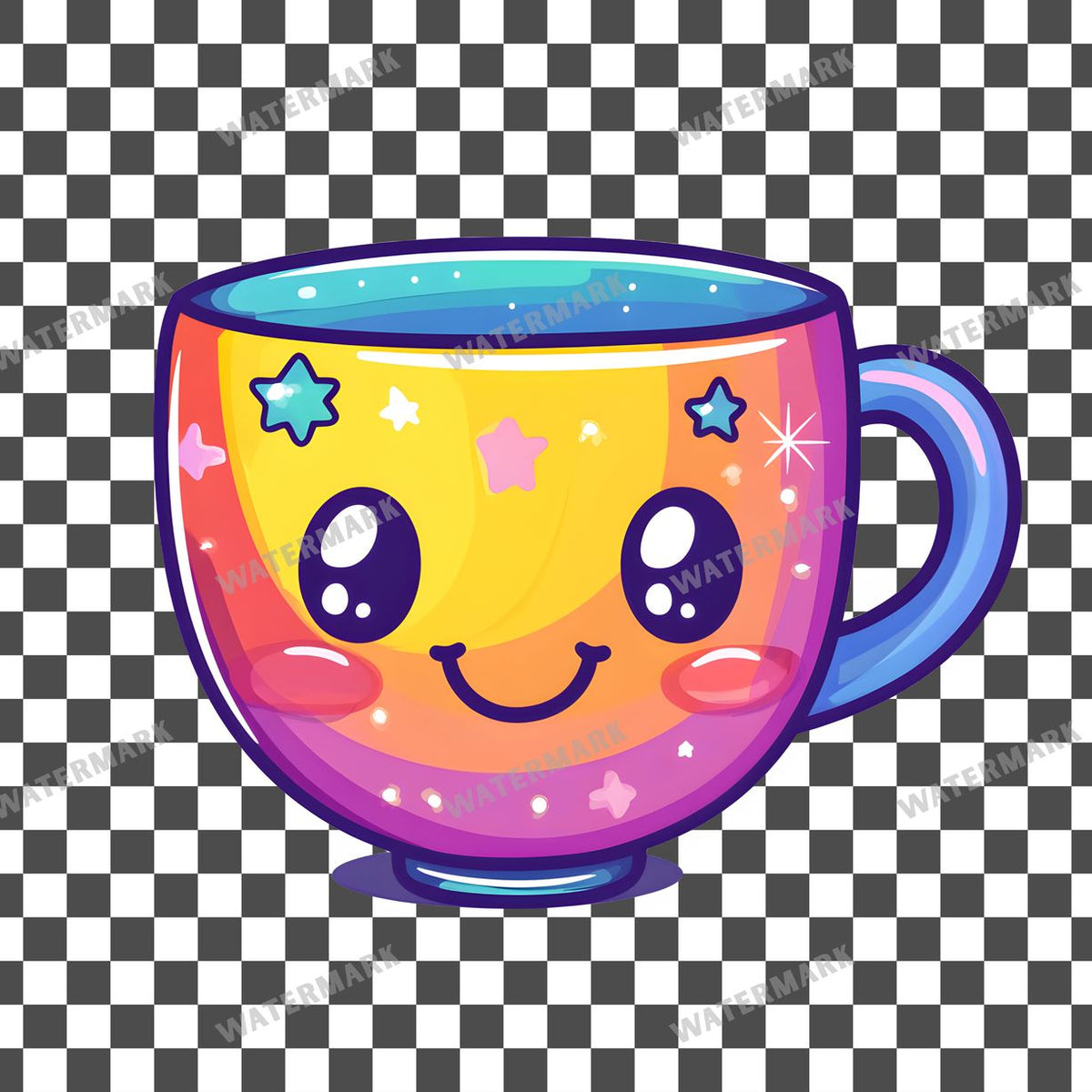 Cup Kawaii Style Clipart Pngs
